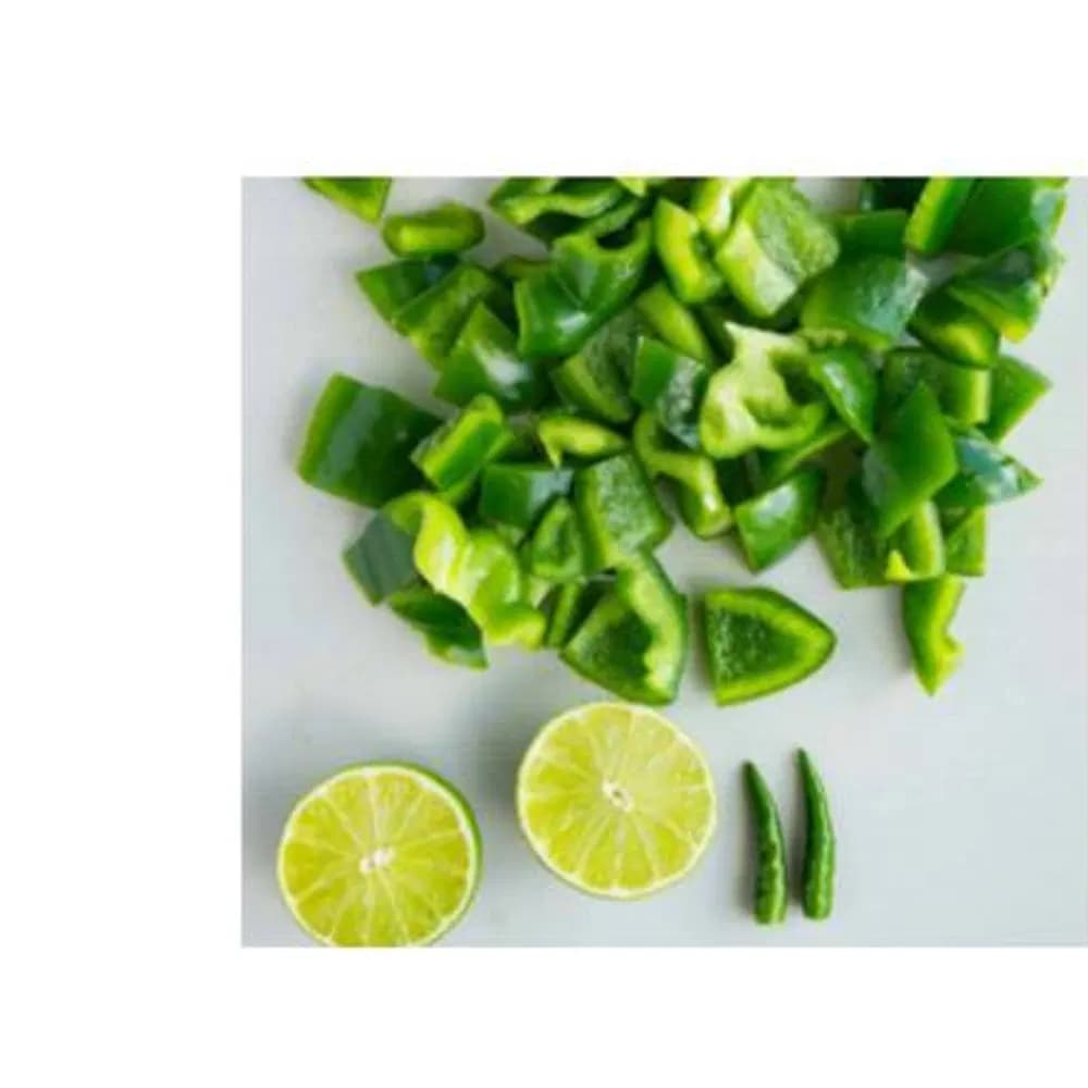 Add Sliced Lemon And Cut Green Pepper